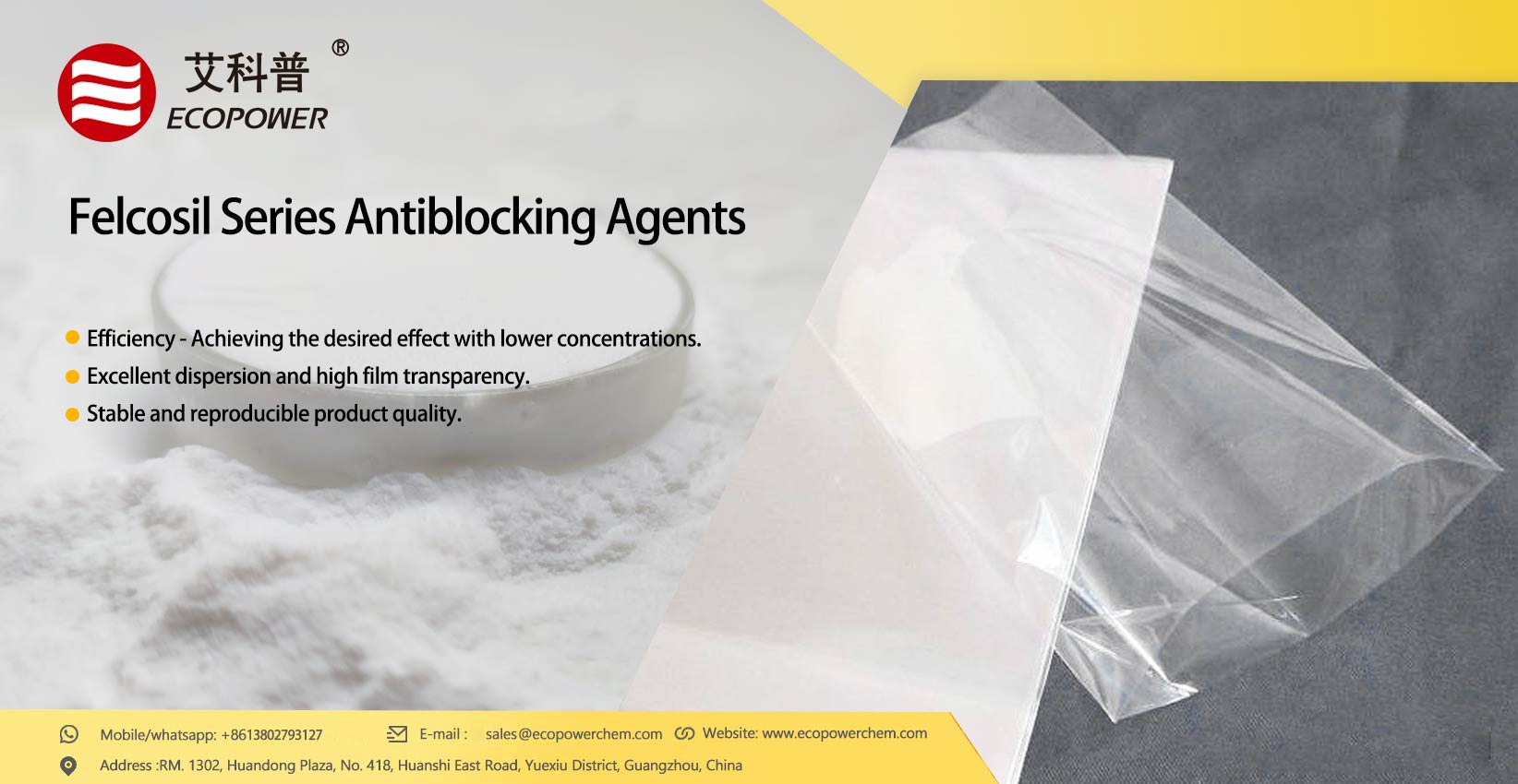 Ecopower Silica Antiblocking Agent: Mechanism and Selection Principles
