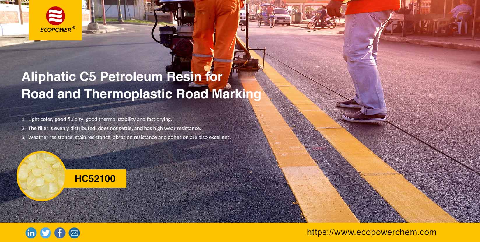 Aliphatic C5 Petroleum Resin for Road and Thermoplastic Road Marking Coatings