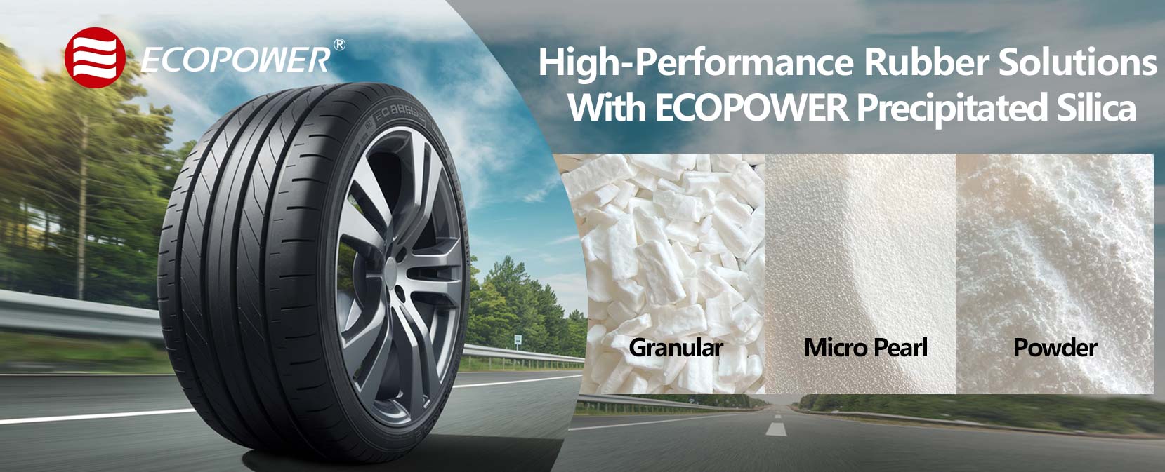 High-Performance Rubber Solutions with ECOPOWER Precipitated Silica